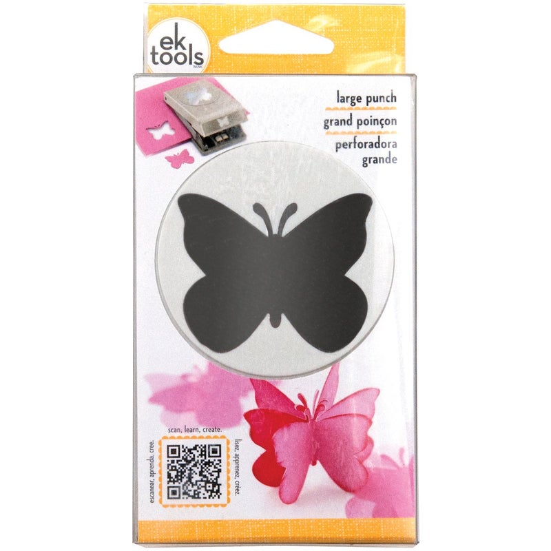 EK Success EK tools Butterfly Punch, Large, New Package, Grey - Image 1